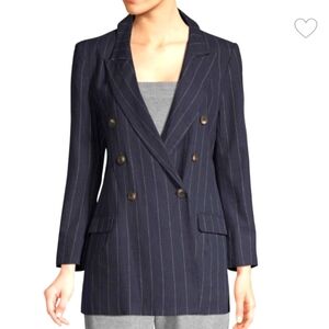L’Agence “Brea” Double Breasted Pinstripe Blazer Women's Size 6